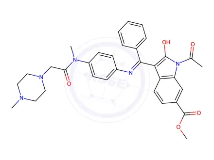 Chemical structure of Nintedanib N-Acetyl Impurity
