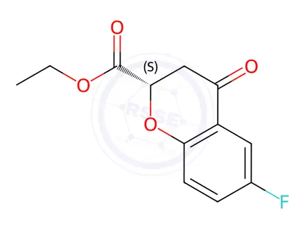 Chemical structure of ethyl (S)-6-fluoro-4-oxochromane-2-carboxylate