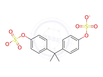 Chemical structure of Bisphenol A Bissulfate Disodium Salt