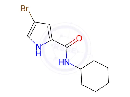 Chemical structure of 4-Bromo-N-cyclohexyl-1h-pyrrole-2-carboxamide