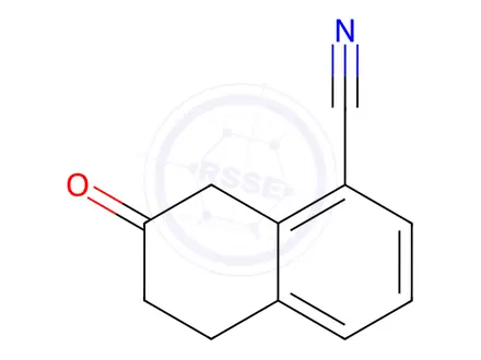 Chemical structure of 1-NAPHTHALENECARBONITRILE, 5,6,7,8-TETRAHYDRO-7-OXO-