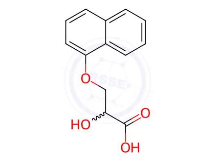 Chemical structure of 3-(1-Naphthoxy)lactic acid