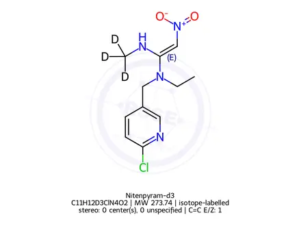 Chemical structure of Nitenpyram-d3