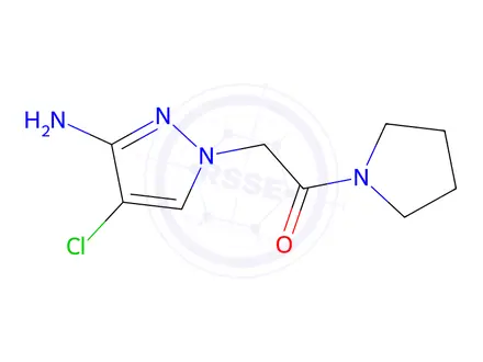 Chemical structure of 2-(3-Amino-4-chloro-1h-pyrazol-1-yl)-1-(pyrrolidin-1-yl)ethan-1-one