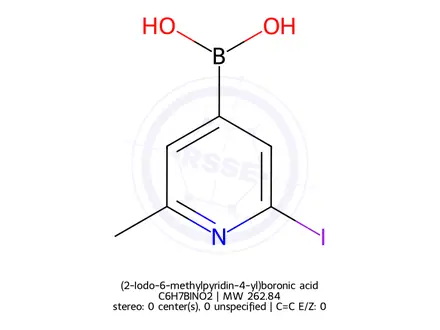 Chemical structure of (2-Iodo-6-methylpyridin-4-yl)boronic acid