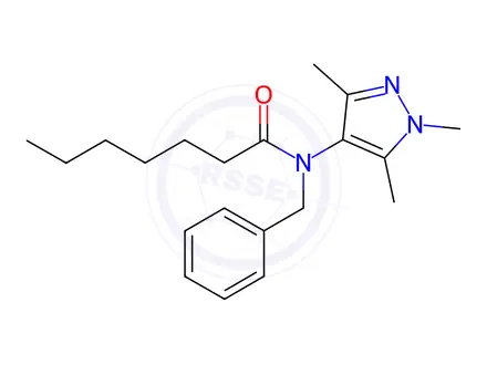 Chemical structure of N-Benzyl-N-(1,3,5-trimethyl-1H-pyrazol-4-yl)heptanamide