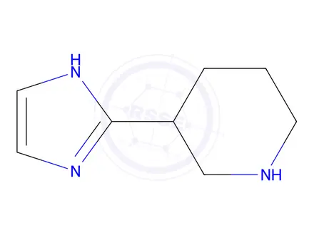 Chemical structure of 3-(1H-imidazol-2-yl)piperidine