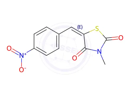 Chemical structure of 3-Methyl-5-[(E)-(4-nitrophenyl)methylidene]-1,3-thiazolane-2,4-dione