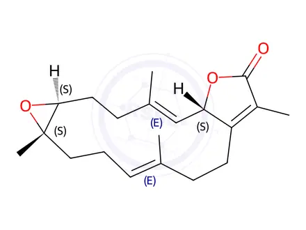 Chemical structure of Sarcophine