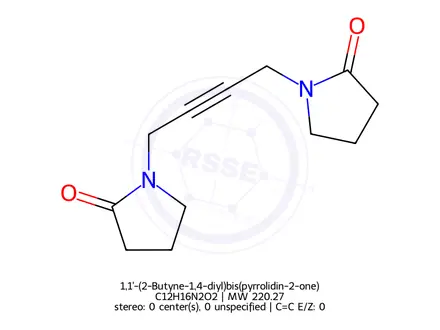 Chemical structure of 1,1'-(2-Butyne-1,4-diyl)bis(pyrrolidin-2-one)