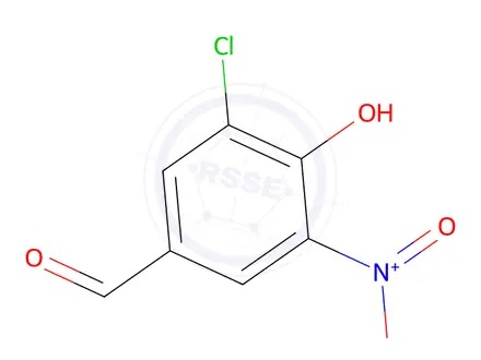 Chemical structure of 3-Chloro-4-hydroxy-5-nitrobenzaldehyde