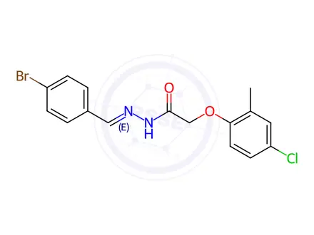 Chemical structure of N'-(4-Bromobenzylidene)-2-(4-chloro-2-methylphenoxy)acetohydrazide