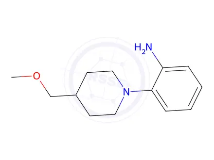 Chemical structure of 2-[4-(methoxymethyl)piperidin-1-yl]aniline