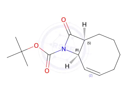 Chemical structure of 1335031-98-5 (+/-)-tert-Butyl-10-oxo-9-azabicyclo[6.2.0]dec-6-ene-9-carboxylate MFCD20482008