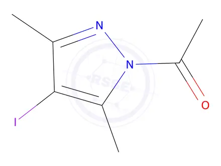 Chemical structure of 1-(4-Iodo-3,5-dimethyl-1H-pyrazol-1-yl)ethan-1-one