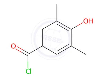 Chemical structure of Benzoyl chloride, 4-hydroxy-3,5-dimethyl-(9CI)