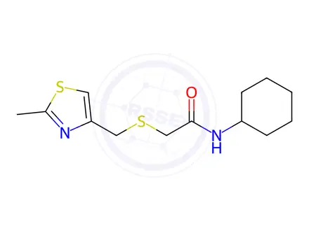 Chemical structure of n-Cyclohexyl-2-(((2-methylthiazol-4-yl)methyl)thio)acetamide