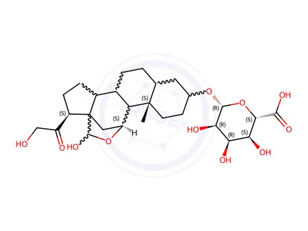 Chemical structure of Tetrahydroaldosterone 3Beta-Glucosiduronic Acid