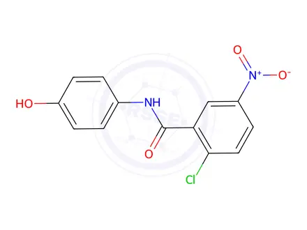 Chemical structure of 2-Chloro-N-(4-Hydroxyphenyl)-5-Nitrobenzamide