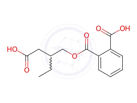 Chemical structure of Mono(3-​carboxy-​2-​ethylpropyl) Phthalate