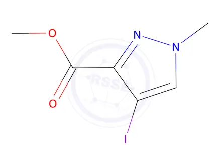 Chemical structure of Methyl 4-iodo-1-methyl-1H-pyrazole-3-carboxylate