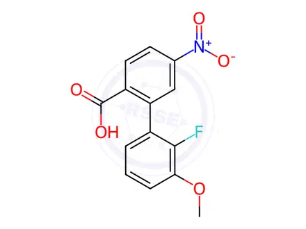 Chemical structure of 2-(2-Fluoro-3-methoxyphenyl)-4-nitrobenzoic acid