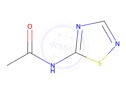 Chemical structure of N-(1,2,4-Thiadiazol-5-yl)acetamide