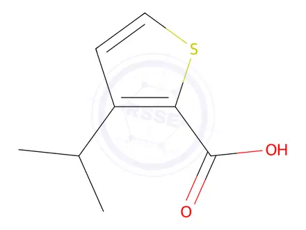 Chemical structure of 3-(propan-2-yl)thiophene-2-carboxylic acid