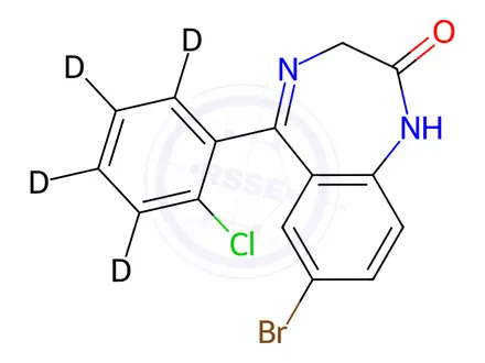 Chemical structure of Phenazepam-D4
