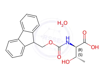 Chemical structure of Fmoc-D-Thr-OH Hydrate