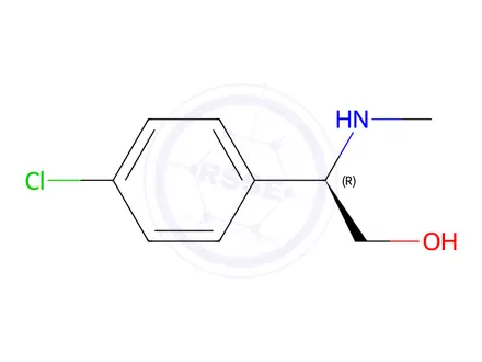 Chemical structure of (R)-2-(4-chlorophenyl)-2-(methylamino)ethan-1-ol