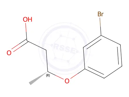 Chemical structure of (R)-3-(3-Bromophenoxy)butanoic acid