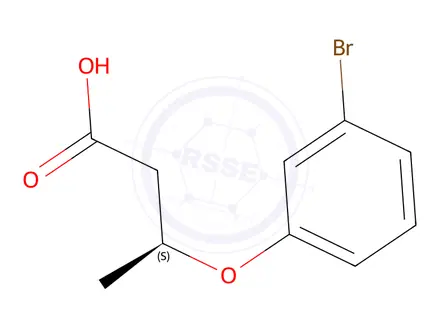 Chemical structure of (S)-3-(3-Bromophenoxy)butanoic acid