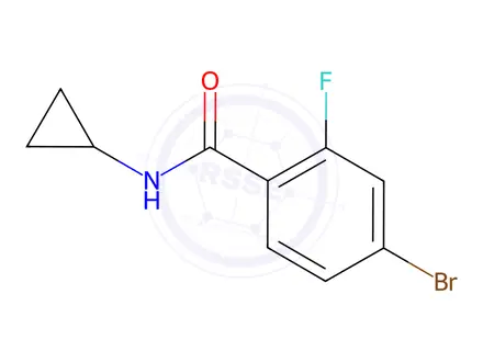 Chemical structure of 4-Bromo-N-cyclopropyl-2-fluorobenzamide