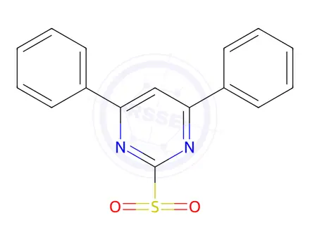 Chemical structure of 2-(Methylsulfonyl)-4,6-diphenylpyrimidine