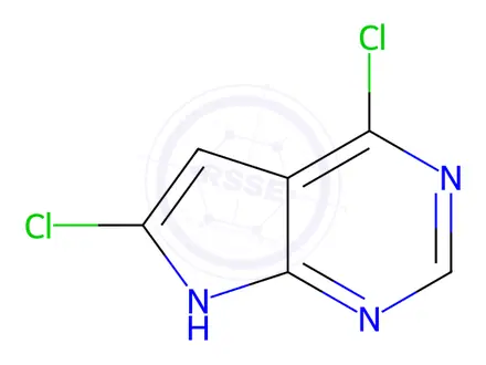 Chemical structure of 4,6-dichloro-7H-pyrrolo[2,3-d]pyrimidine