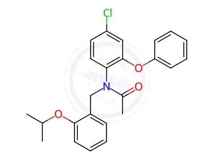 Chemical structure of Acetamide, N-(4-chloro-2-phenoxyphenyl)-N-[[2-(1-methylethoxy)phenyl]methyl]-