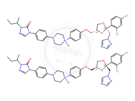 Chemical structure of Itraconazole Impurity 70