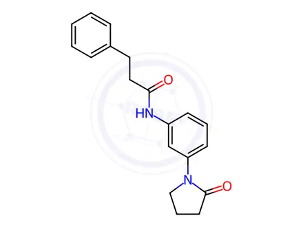 Chemical structure of N-(3-(2-Oxopyrrolidin-1-yl)phenyl)-3-phenylpropanamide