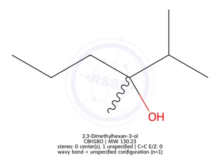 Chemical structure of 2,3-Dimethylhexan-3-ol