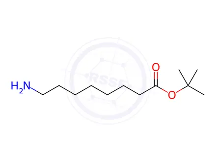 Chemical structure of Octanoic acid, 8-amino-, 1,1-dimethylethyl ester