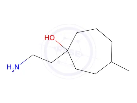 Chemical structure of 1-(2-Aminoethyl)-4-methylcycloheptan-1-ol