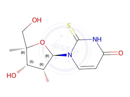 Chemical structure of 4'-C-Methyl-2-thiouridine