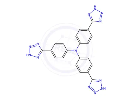 Chemical structure of Tris(4-(2H-tetrazol-5-yl)phenyl)amine