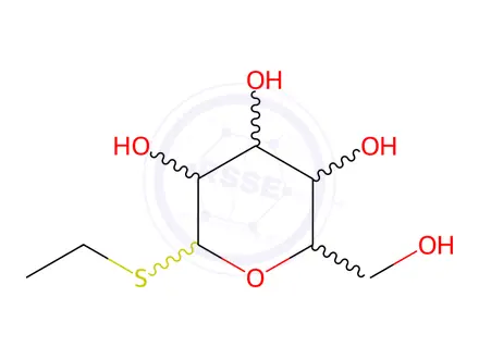 Chemical structure of Ethyl 1-thio-β-D-glucopyranoside