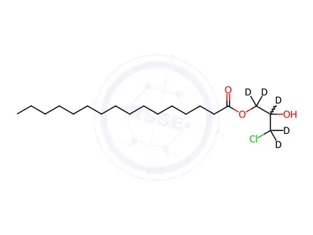 Chemical structure of (±)-1-Hexadecanoyl-3-chloropropane-d5-diol