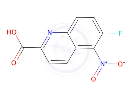 Chemical structure of 6-Fluoro-5-nitroquinoline-2-carboxylic acid