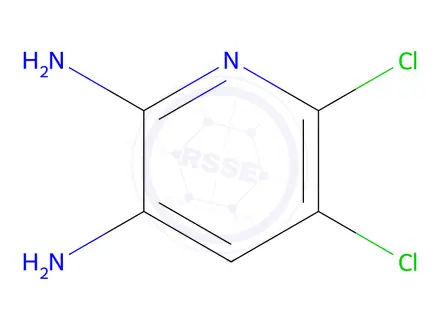 Chemical structure of 5,6-dichloropyridine-2,3-diamine
