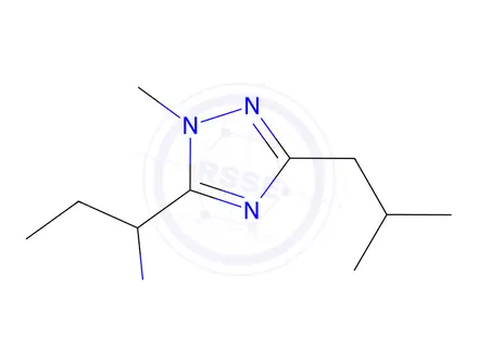 Chemical structure of 1-(3-Isobutyl-1-methyl-1h-1,2,4-triazol-5-yl)propan-1-amine