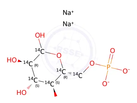 Chemical structure of D-GLUCOSE-6-PHOSPHATE-UL-14C DISODIUM SALT